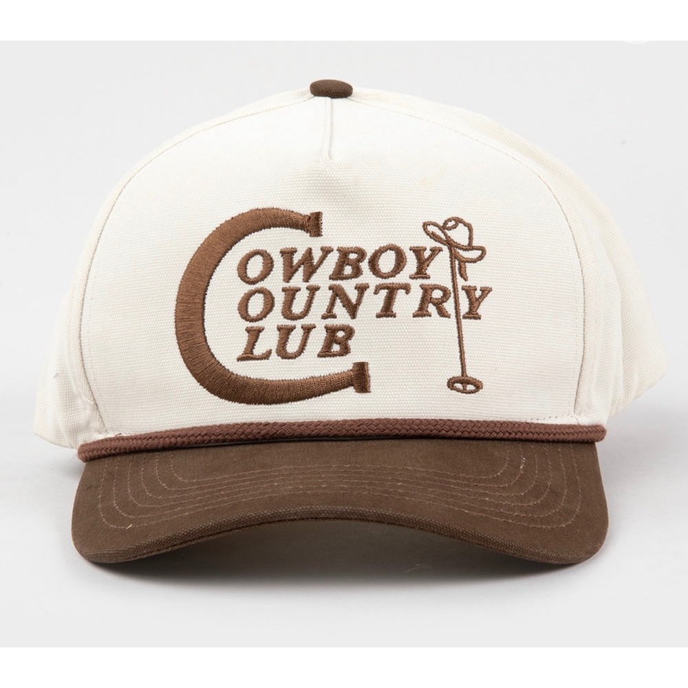 Sendero Provisions Co Cowboy Country Club Snapback Hat Brown Cream western Cap